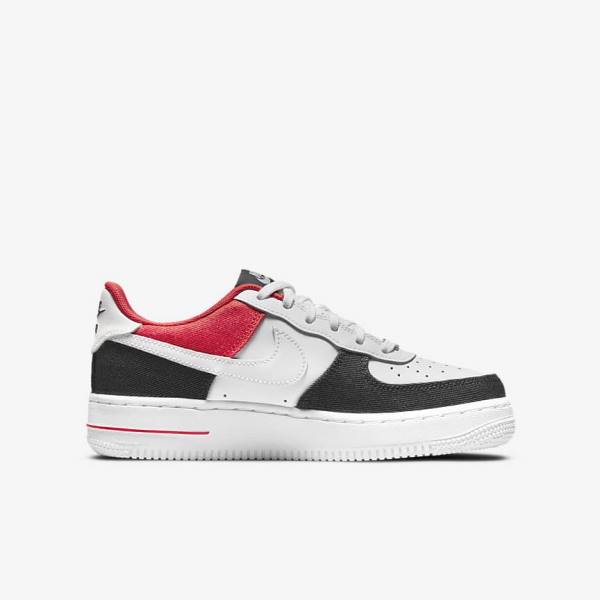 Nike Air Force 1 LV8 Older Sneakers Børn Hvide Mørkeblå Rød Hvide | NK472OKX