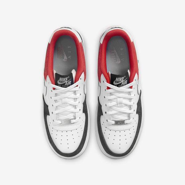 Nike Air Force 1 LV8 Older Sneakers Børn Hvide Mørkeblå Rød Hvide | NK472OKX