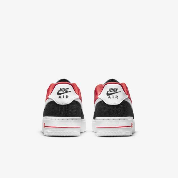 Nike Air Force 1 LV8 Older Sneakers Børn Hvide Mørkeblå Rød Hvide | NK472OKX