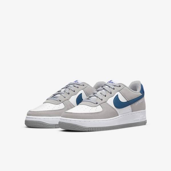 Nike Air Force 1 LV8 Older Sneakers Børn Lysegrå Hvide Lysegrå | NK506NLE