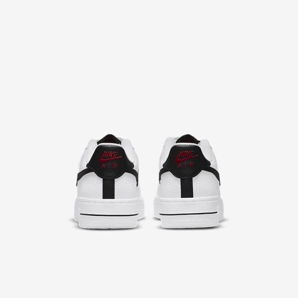 Nike Air Force 1 LV8 Older Sneakers Børn Hvide Rød Hvide Sort | NK649LVU