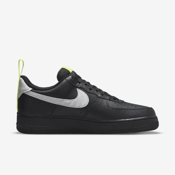 Nike Air Force 1 Sneakers Herre Sort Sølv Hvide | NK172VRK