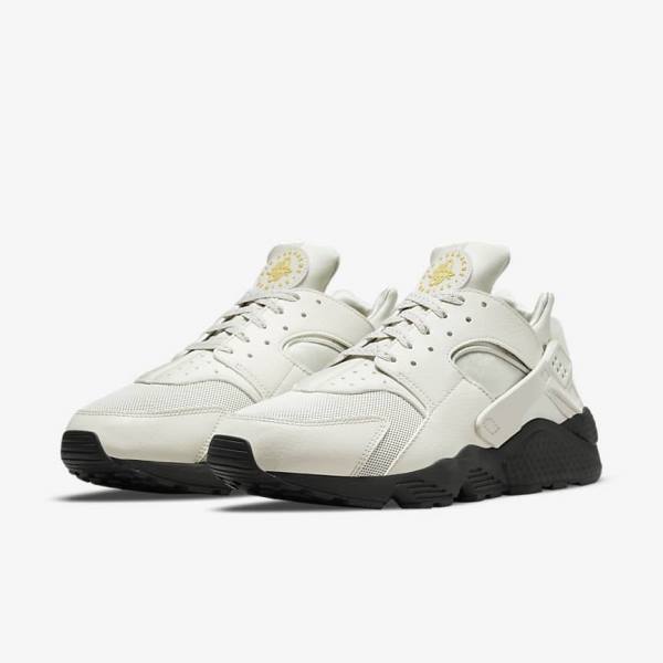 Nike Air Huarache Sneakers Herre Lysebeige Sort Sølv Guld | NK687KDE