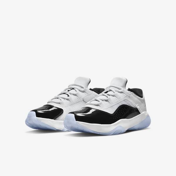 Nike Air Jordan 11 CMFT Low Older Sneakers Børn Hvide Sort | NK154VFX