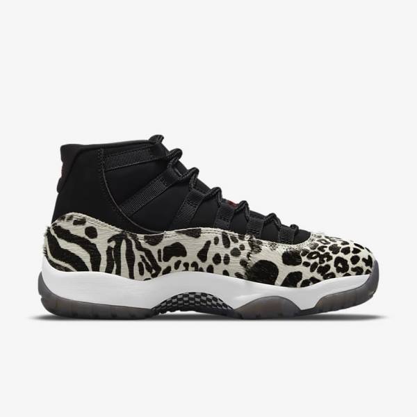 Nike Air Jordan 11 Retro Jordan Sko Dame Sort Hvide Rød | NK610YRL