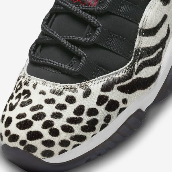 Nike Air Jordan 11 Retro Jordan Sko Dame Sort Hvide Rød | NK610YRL