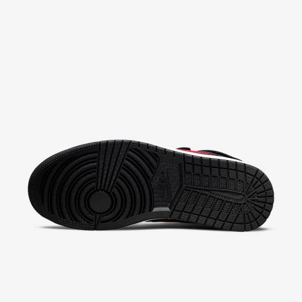Nike Air Jordan 1 Hi FlyEase Sneakers Herre Sort Grå Hvide Rød | NK420YND