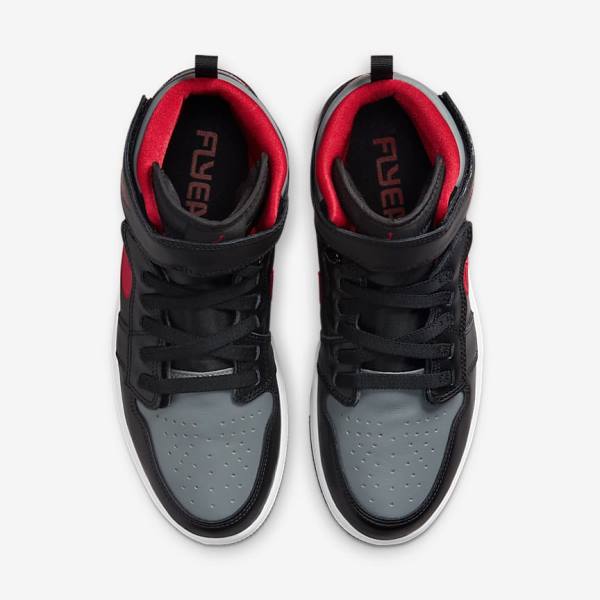 Nike Air Jordan 1 Hi FlyEase Sneakers Herre Sort Grå Hvide Rød | NK420YND
