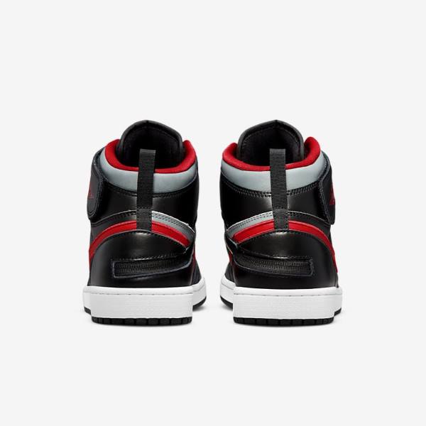 Nike Air Jordan 1 Hi FlyEase Sneakers Herre Sort Grå Hvide Rød | NK420YND