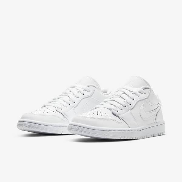Nike Air Jordan 1 Low Jordan Sko Dame Hvide | NK897GWI