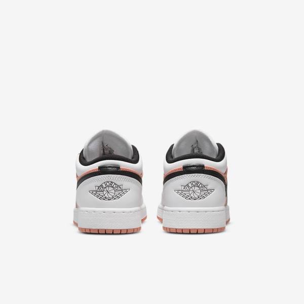 Nike Air Jordan 1 Low Older Sneakers Børn Hvide Sort | NK608WEC