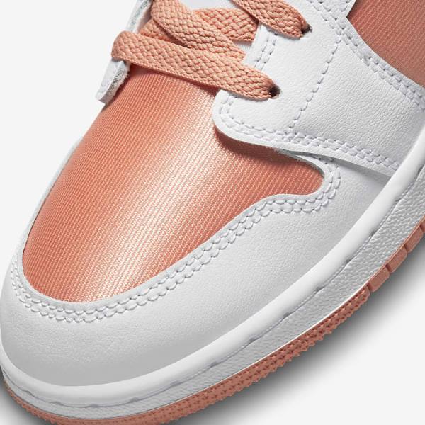 Nike Air Jordan 1 Low Older Sneakers Børn Hvide Sort | NK608WEC