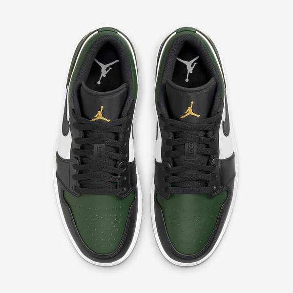 Nike Air Jordan 1 Low Sneakers Herre Grøn Hvide Sort | NK491ELF