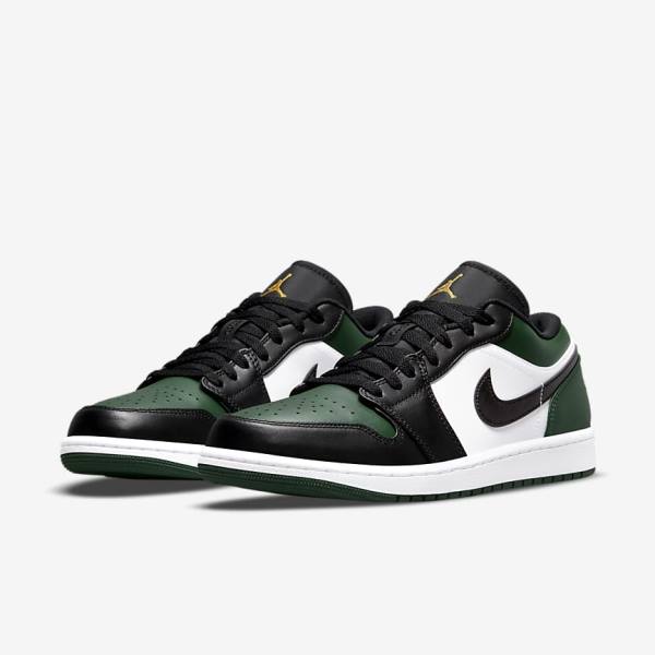 Nike Air Jordan 1 Low Sneakers Herre Grøn Hvide Sort | NK491ELF