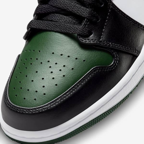 Nike Air Jordan 1 Low Sneakers Herre Grøn Hvide Sort | NK491ELF
