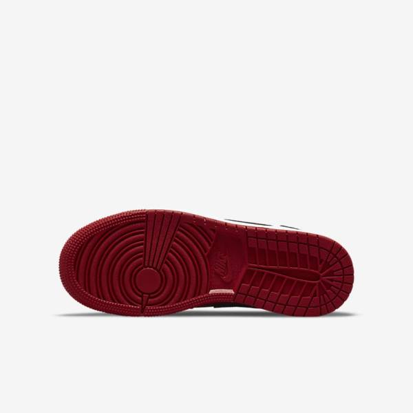 Nike Air Jordan 1 Mid Older Sneakers Børn Rød Hvide Sort | NK789GXC