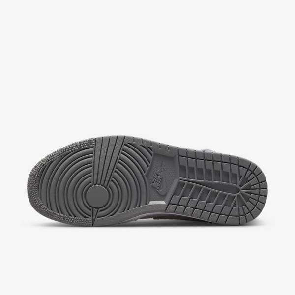 Nike Air Jordan 1 Mid SE Jordan Sko Dame Grå Hvide Grå | NK036GJN