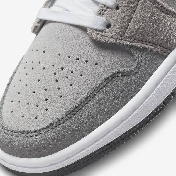 Nike Air Jordan 1 Mid SE Jordan Sko Dame Grå Hvide Grå | NK036GJN