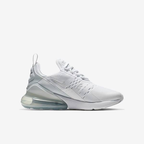 Nike Air Max 270 Older Sneakers Børn Hvide Metal Sølv Hvide | NK563TJS