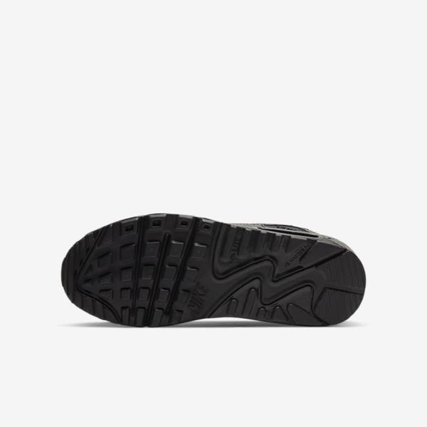 Nike Air Max 90 LTR Older Sneakers Børn Sort Hvide | NK704OKN