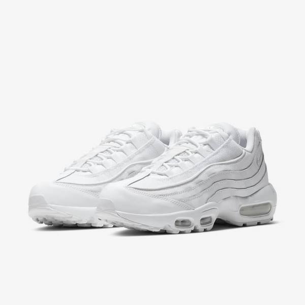 Nike Air Max 95 Essential Sneakers Herre Hvide Grå Hvide | NK420LXE