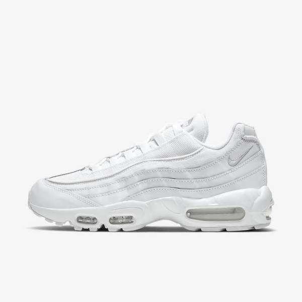 Nike Air Max 95 Essential Sneakers Herre Hvide Grå Hvide | NK420LXE