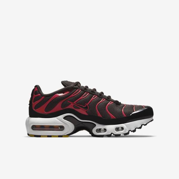 Nike Air Max Plus Older Sneakers Børn Grå Rød Hvide Sort | NK527XMN