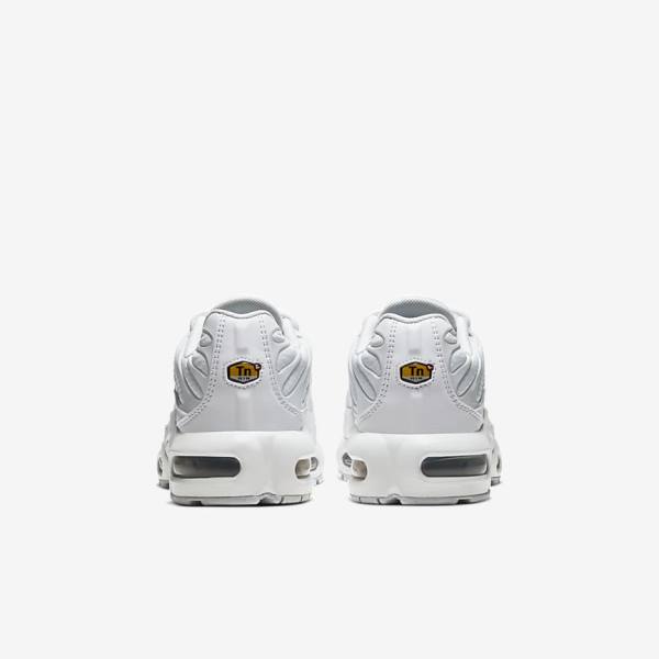 Nike Air Max Plus Older Sneakers Børn Hvide Metal Sølv Hvide | NK092LDV
