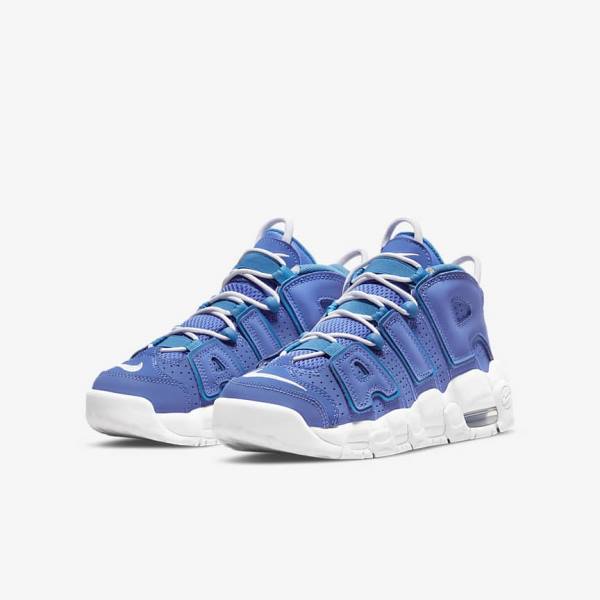 Nike Air More Uptempo Older Sneakers Børn Blå Hvide | NK390XRE