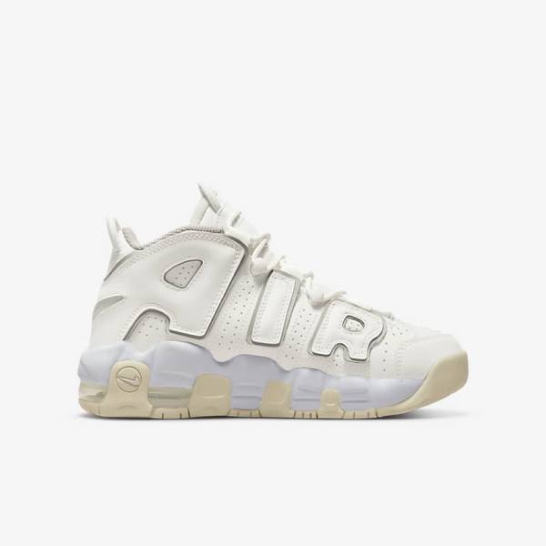 Nike Air More Uptempo Older Sneakers Børn Hvide Brune Lyse | NK561UDT