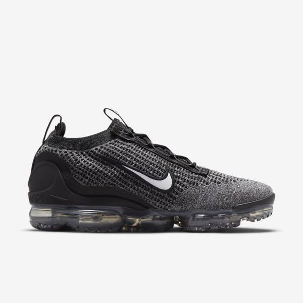 Nike Air VaporMax 2021 FK Sneakers Herre Sort Hvide Mørkegrå Sort | NK538BZT