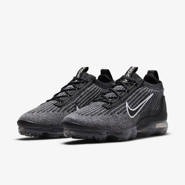 Nike Air VaporMax 2021 FK Sneakers Herre Sort Hvide Mørkegrå Sort | NK538BZT