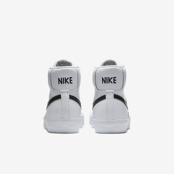 Nike Blazer Mid 77 Older Sneakers Børn Hvide Orange Sort | NK465MUG