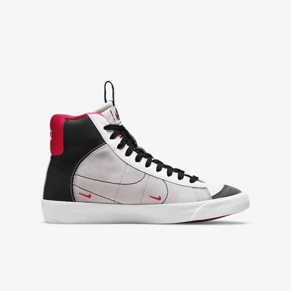 Nike Blazer Mid 77 SE Dance Older Sneakers Børn Hvide Rød Lysegrå Sort | NK723EWG