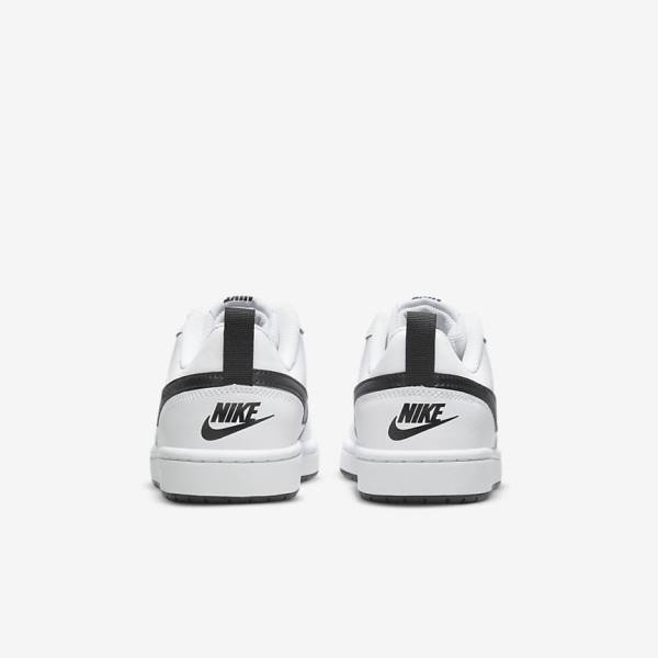 Nike Court Borough Low 2 Older Sneakers Børn Hvide Sort | NK563SBY