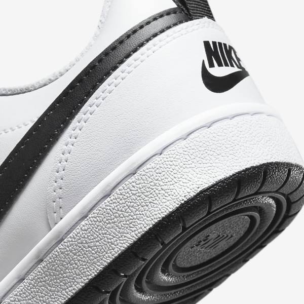 Nike Court Borough Low 2 Older Sneakers Børn Hvide Sort Rød | NK796XYG
