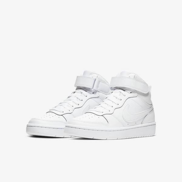 Nike Court Borough Mid 2 Older Sneakers Børn Hvide | NK312ALC