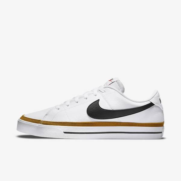 Nike Court Legacy Sneakers Herre Hvide Sort | NK872VUA