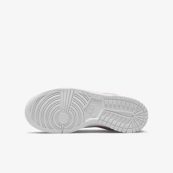 Nike Dunk Low SE Older Sneakers Børn Hvide Platin Orange | NK032JSL