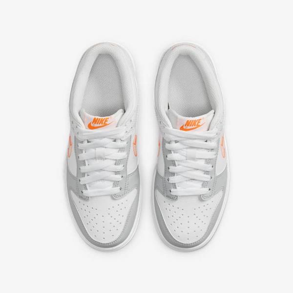 Nike Dunk Low SE Older Sneakers Børn Hvide Platin Orange | NK032JSL
