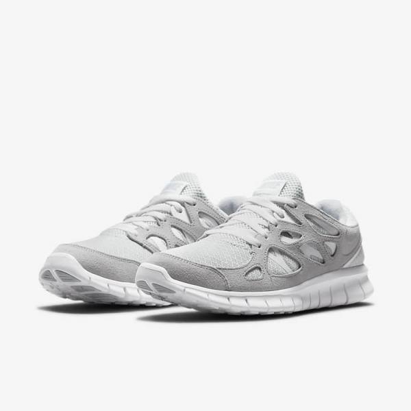 Nike Free Run 2 Sneakers Herre Grå Hvide Platin | NK317BXM
