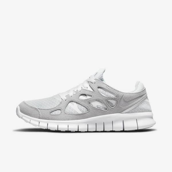 Nike Free Run 2 Sneakers Herre Grå Hvide Platin | NK317BXM