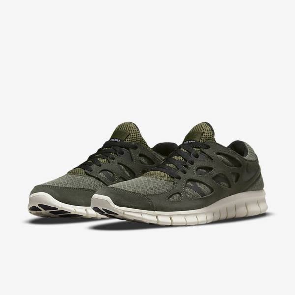 Nike Free Run 2 Sneakers Herre Olivengrøn Sort | NK475UNV