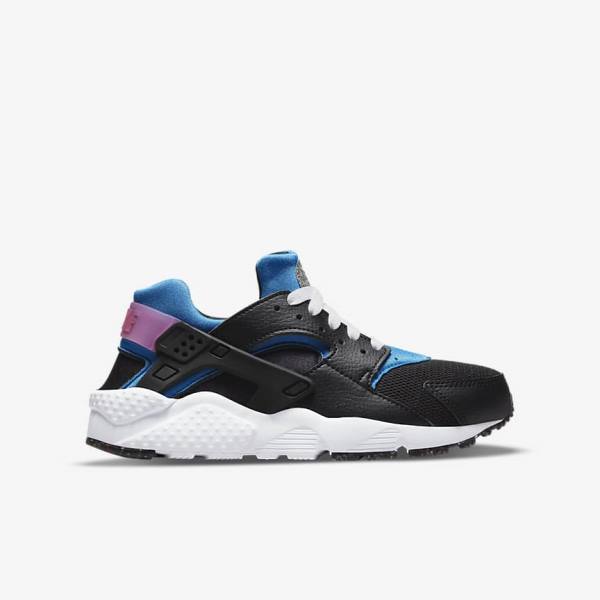 Nike Huarache Run Older Sneakers Børn Sort Lyseblå Lyserød Mintgrønne | NK601WSC