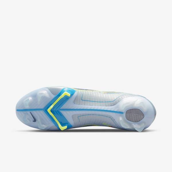 Nike Mercurial Vapor 14 Elite FG Firm-Grounds Fodboldsko Herre Grå Lyseblå Blå | NK162LOT
