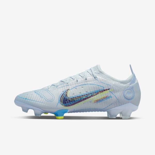 Nike Mercurial Vapor 14 Elite FG Firm-Grounds Fodboldsko Herre Grå Lyseblå Blå | NK162LOT