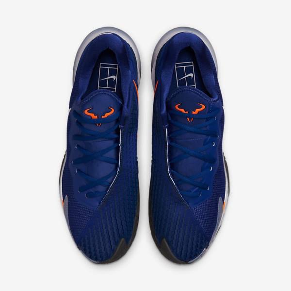 Nike NikeCourt Zoom Vapor Cage 4 Rafa Hard Court Tennissko Herre Kongeblå Blå Orange Sort Hvide | NK097APC