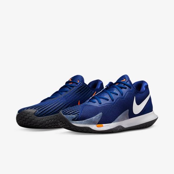 Nike NikeCourt Zoom Vapor Cage 4 Rafa Hard Court Tennissko Herre Kongeblå Blå Orange Sort Hvide | NK097APC