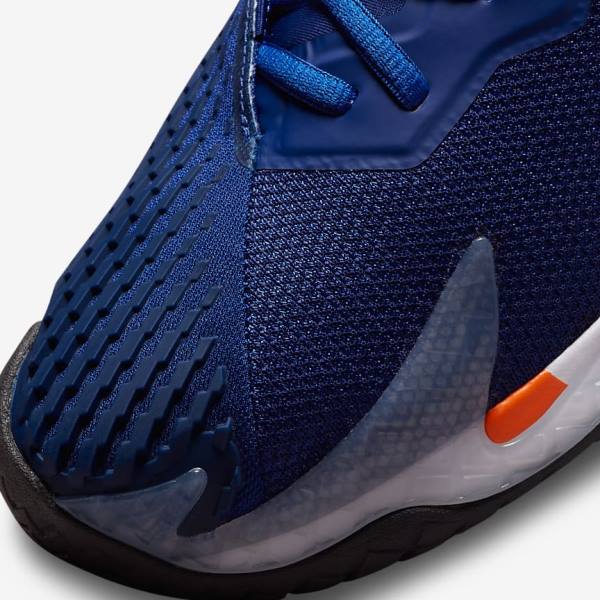 Nike NikeCourt Zoom Vapor Cage 4 Rafa Hard Court Tennissko Herre Kongeblå Blå Orange Sort Hvide | NK097APC