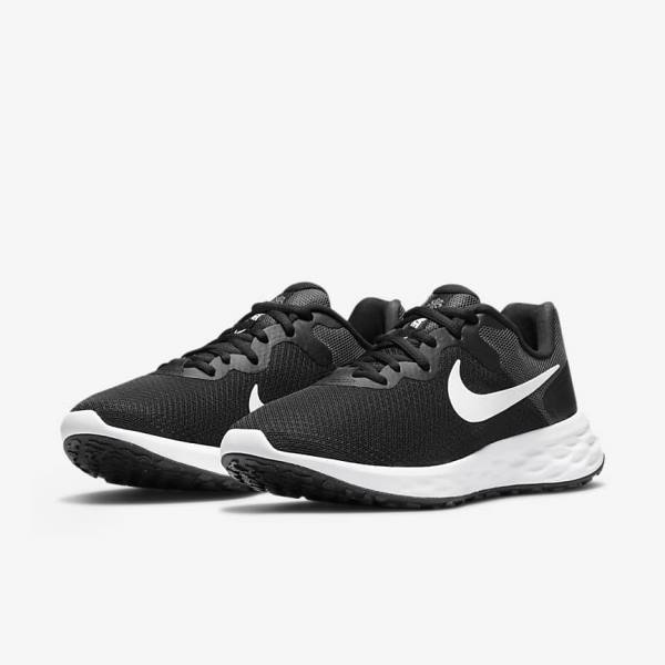 Nike Revolution 6 Next Nature Road Løbesko Dame Sort Mørkegrå Hvide | NK738ZVX